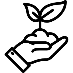 Plant on hand icon